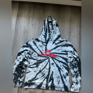 Astroworld Tie-Dye Hoodie with Red Embroidery